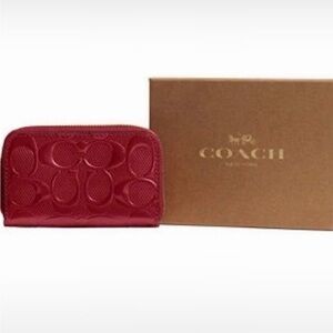 Sold Coach Retail Zip Around Card Case with Gift Box